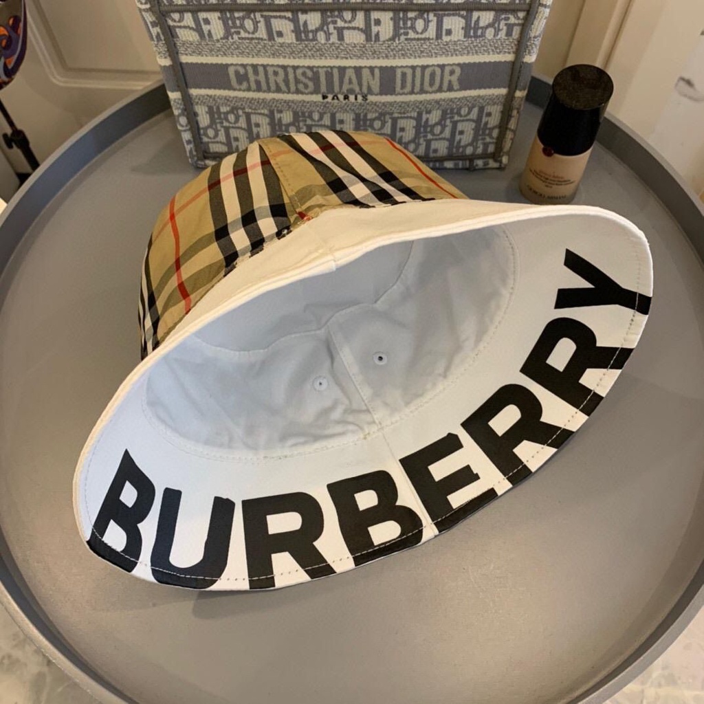Nón Bucket Burberry Chống Nắng Phong Cách Vintage Cho Nam Nữ