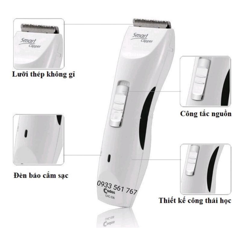 Tông đơ cắt tóc gia đình Codos 536