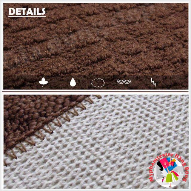 Thảm len bán nguyệt vân hoa nổi