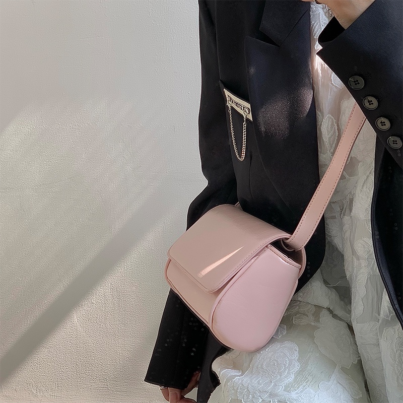 Túi đeo chéo IELGY màu hồng đơn giản tùy chỉnh thiết kế thời trang cao cấp cho nữ