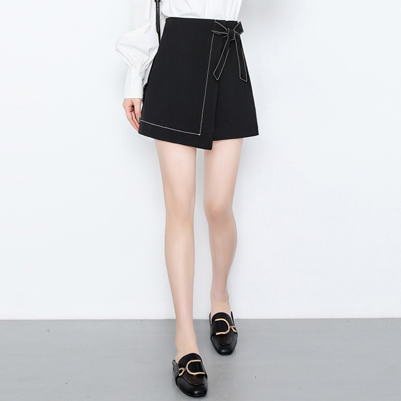 Chân Váy Chữ A Ngắn  Phối Dây Buộc Nơ VATI Siêu Đẹp 2 Màu (ĐEN,TRẮNG)