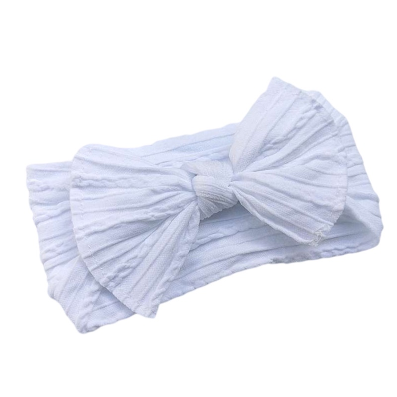 Hàng chính hãng Băng đô cho bé tuban bản to nơ vân vải gân phong cách retro Giá rẻ