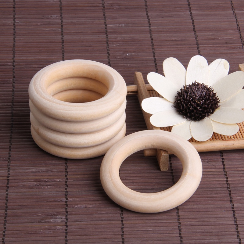 WIT 5 Pack Natura  Teething Toys for Babies DIY Vintage Appearance Bangle Pain Relief Natura  55mm