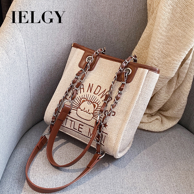 Túi xách IELGY vải canvas đeo vai thời trang mùa hè