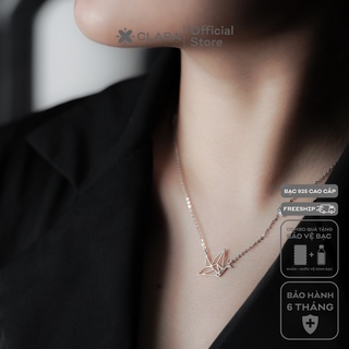 Dây chuyền bạc nữ Flamingo kèm charm đá cao cấp - Clara Jewelry DM00011