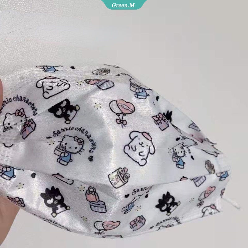 Set 40 Khẩu Trang In Hoạt Hình Sanrio Hello Kitty Dùng Một Lần Không Kèm Hộp
