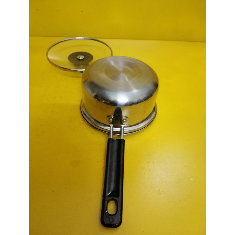 Quánh inox nội địa Nhật, size 15cm, cao 7cm (mã 906), Dùng được bếp từ