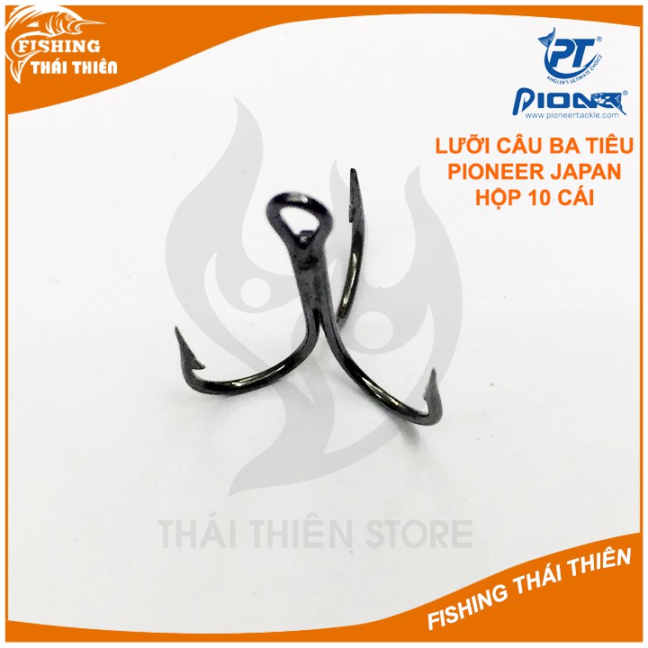 Lưỡi câu cá lưỡi câu ba tiêu Pioner Power lure hộp 10 lưỡi