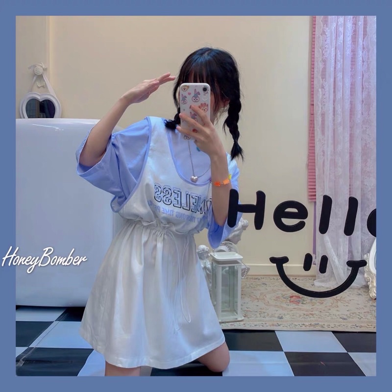 Đầm Nữ Ulzzang eo chun có thể điều chỉnh được