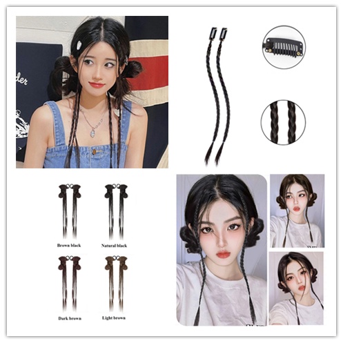 Tóc Giả Thắt Bím Đuôi Ngựa 45cm Y2k Phong Cách Hàn Quốc Cho Nữ