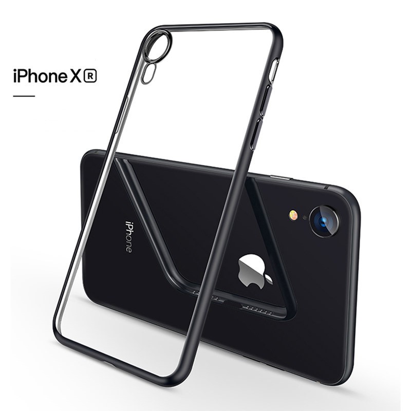 iPhone X XR Transparent TPU Soft Cover Phone Case