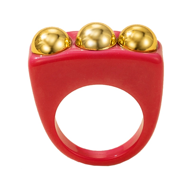 Nhẫn Nhựa Acrylic Trong Suốt Màu Kẹo Thủ Công Cho Bé