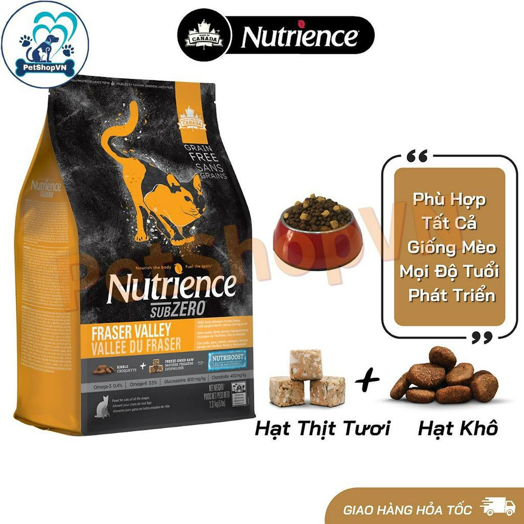 Thức Ăn Cho Mèo Hạt NUTRIENCE SUBZERO Bao 5Kg Vị Gà Tây & Cá Hồi