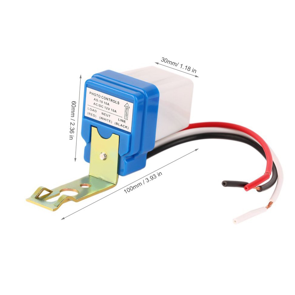 Công Tắc Cảm Biến Đèn Đường Ac Dc 12V 10A