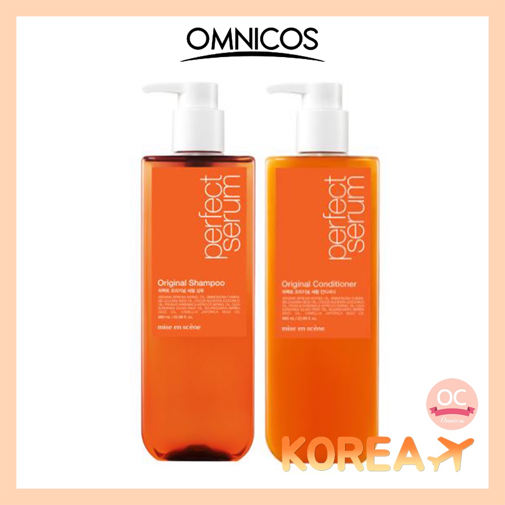 [RENEWED] Mise En Scene perfect serum original shampoo / conditioner 680ml