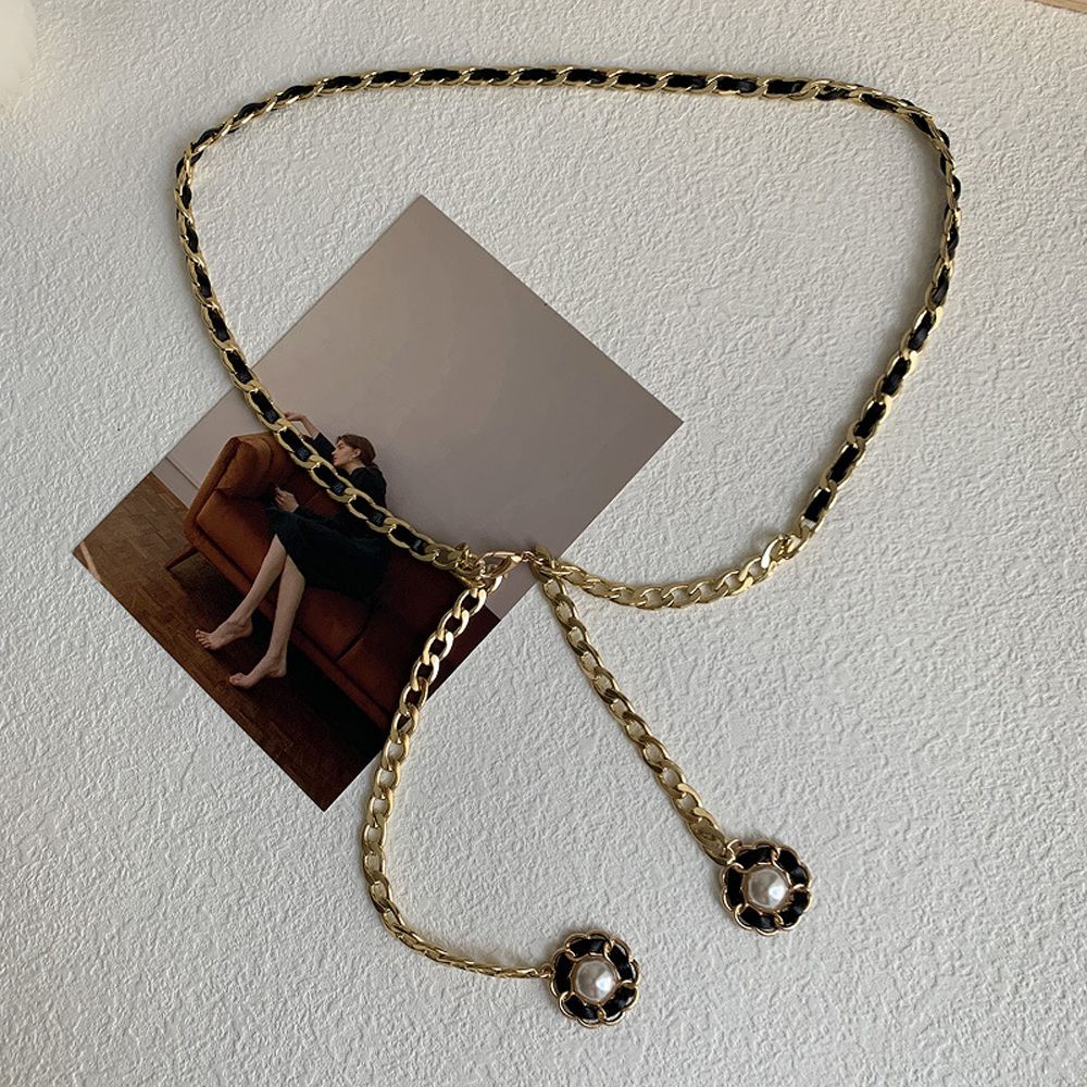 Thắt lưng da pu phối tua rua họa tiết hoa phong cách gothic thời trang cho nữ