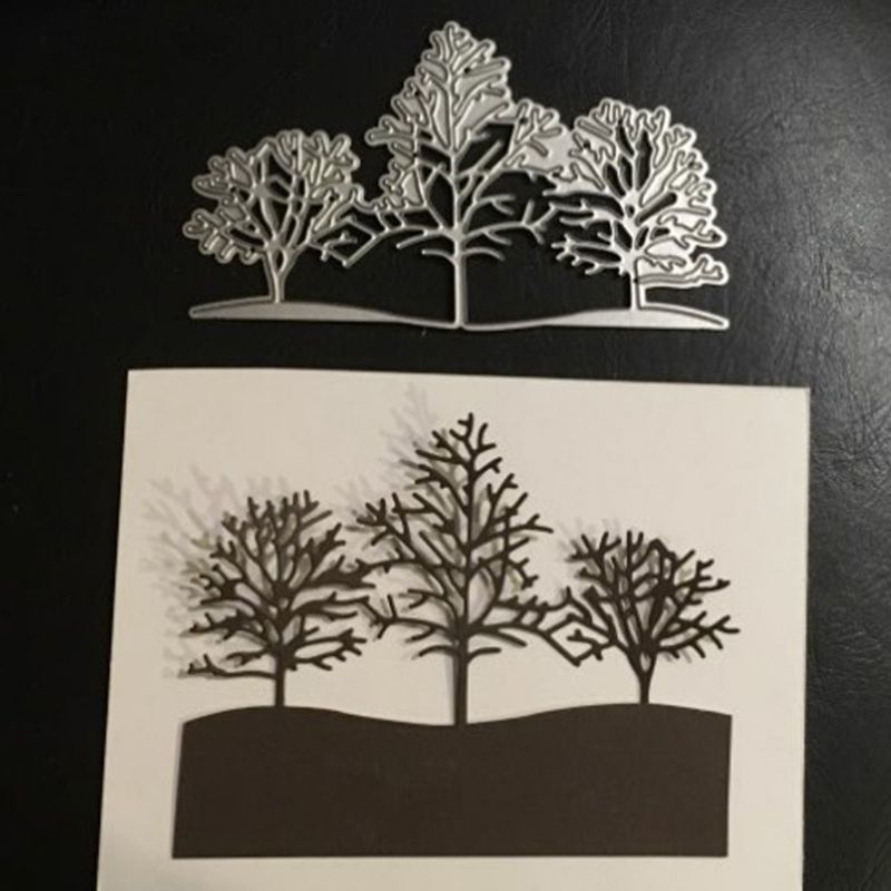 Khuôn Cắt Giấy Kim Loại Hình Khu Rừng Giáng Sinh