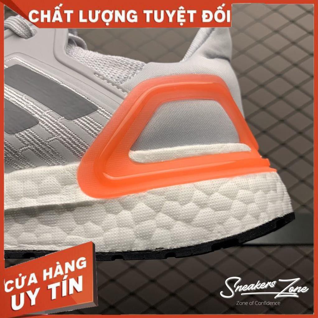 (FREE SHIP + HỘP + QUÀ) Giày thể thao ULTRA BOOST 2020 grey red Xám gót đỏ đế trắng Ultra boost 6.0