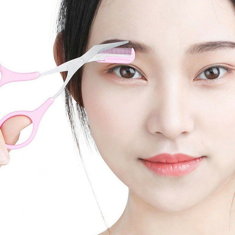 Kéo cắt tỉa lông mày tặng kèm đầu lược chải mini nhỏ gọn tiện lợi,dễ sử dụng cho đôi lông mày đẹp như ý muốn