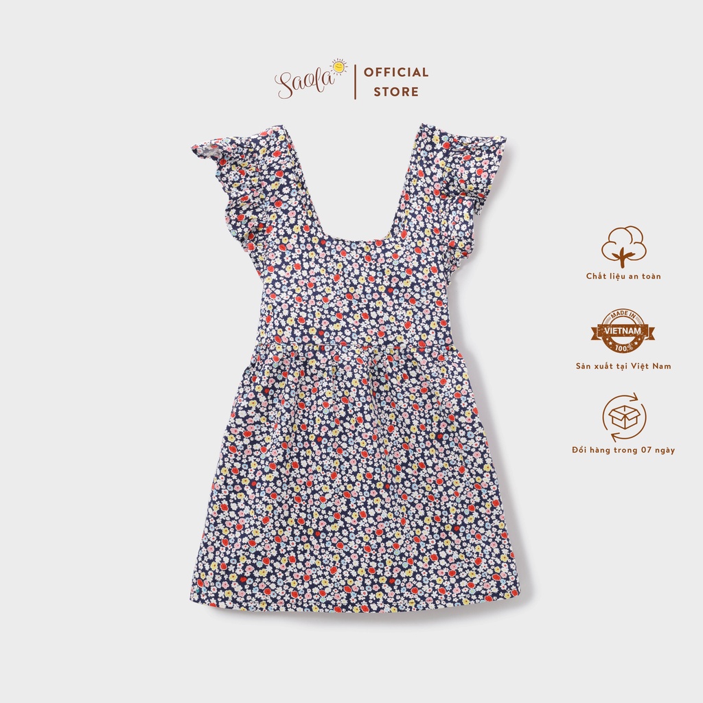 Váy Bé Gái Chất Cotton Thô Thoáng Mát Dễ Thương - EDNA DRESS - DRC005 - SAOLA KIDS CLOTHING