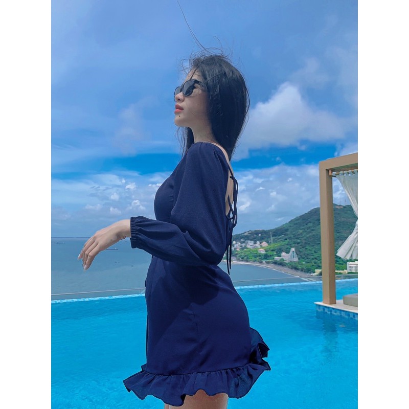 Đầm Tay Dài Rút Bụng Yoona