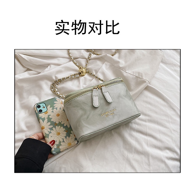 Túi Đeo JASMIN NOIR Chéo Da PU Phối Dây Xích Thời Trang Nữ Sành Điệu