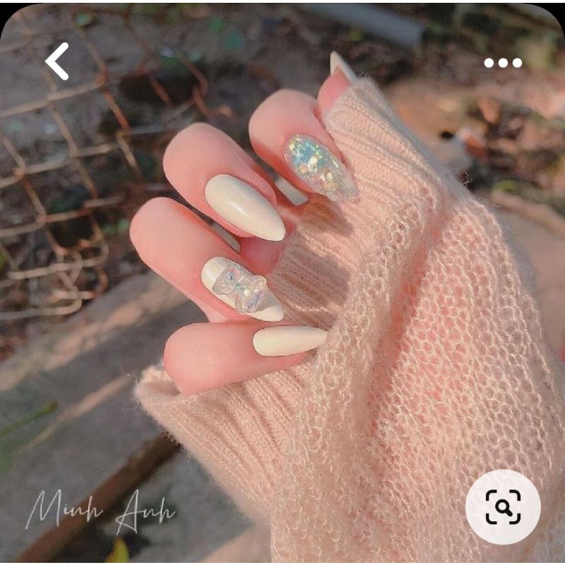 Nailbox móng úp thiết kế kèm keo dũa charm gấu