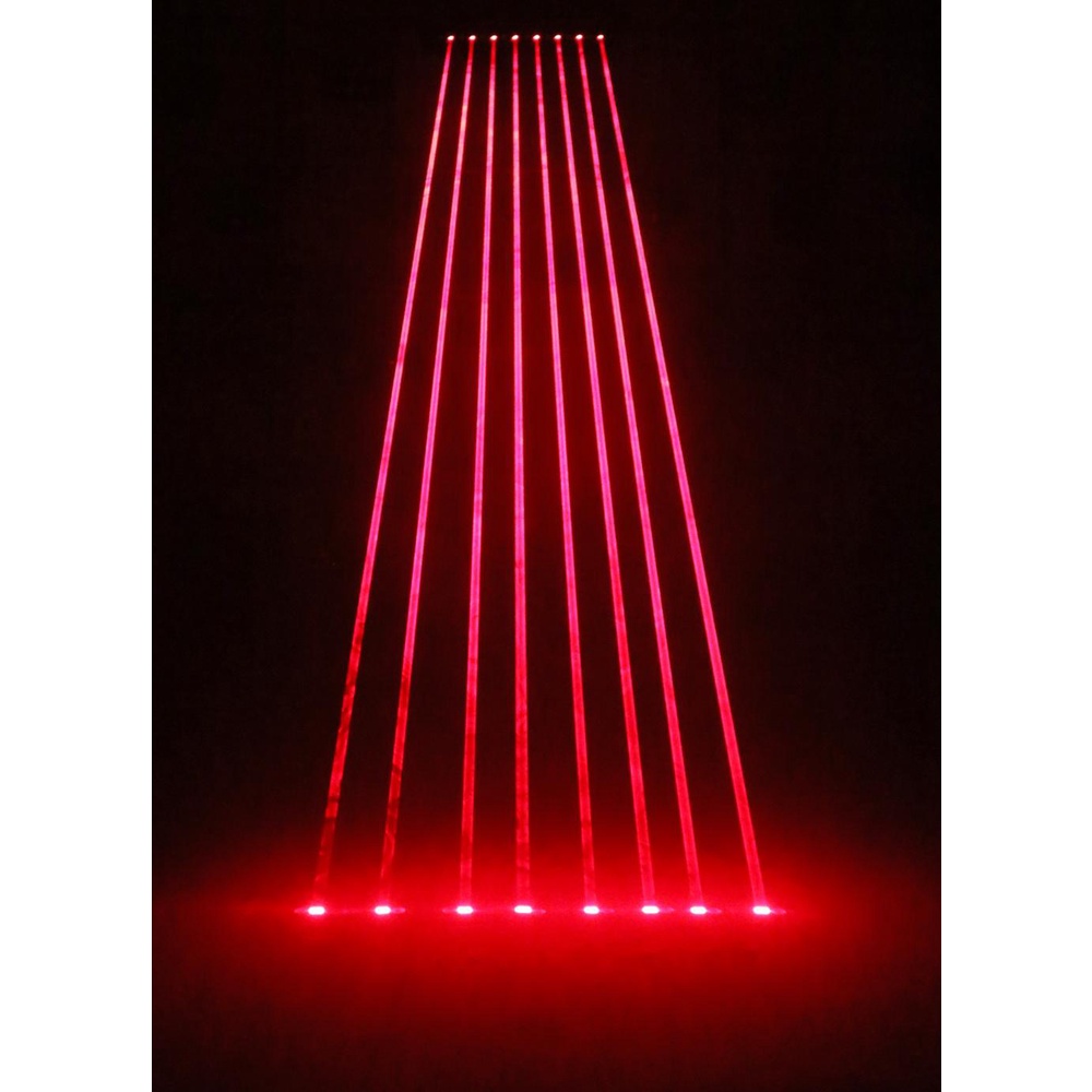 ĐÈN LASER 8 MẮT ĐỎ + 8 MẮT LED - HIỆU ỨNG QUÉT MÀNG CHUYÊN NGHIỆP, THÍCH HỢP DÙNG TRONG BAR , CÀ PHÊ DJ , DISCO.