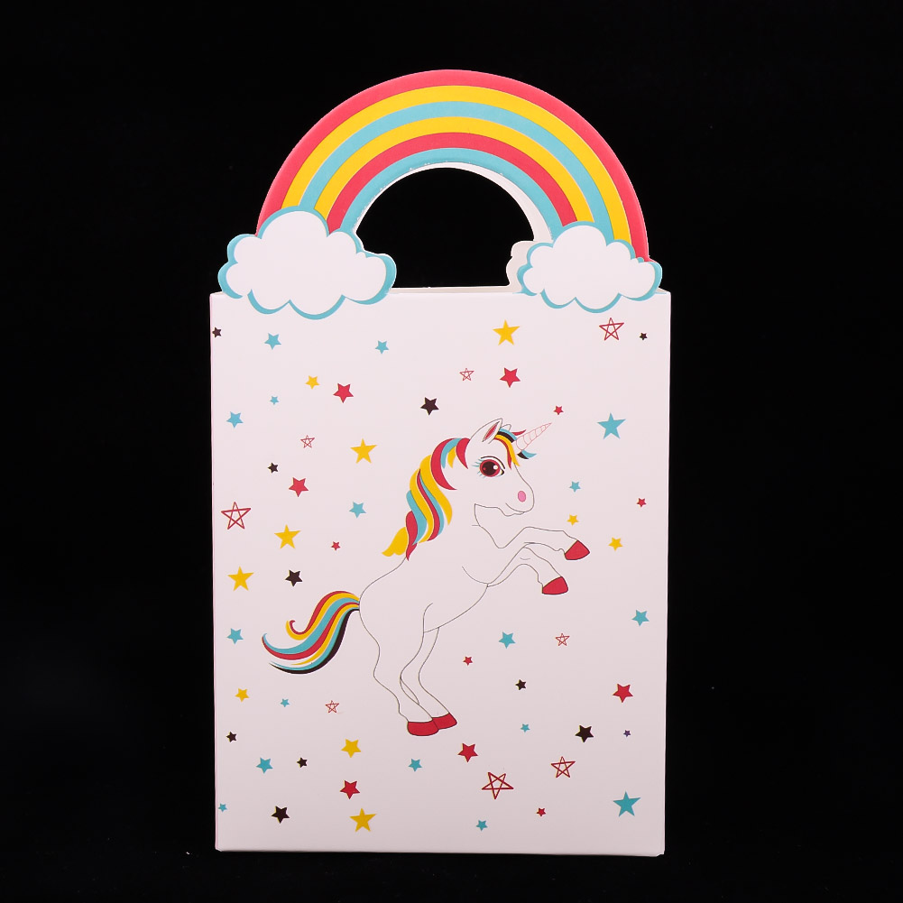 Tmdbyx Bộ Hộp Giấy Đựng Kẹo Họa Tiết Hình Kỳ Lân / Ngôi Sao / Kỳ Lân Màu Cầu Vồng Xinh Xắn