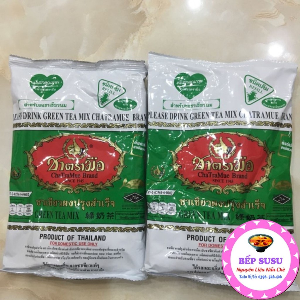 Trà thái xanh Green Tea nguyên liệu nấu trà sữa thái xanh gói chiếc lẻ 100gram, 200gram
