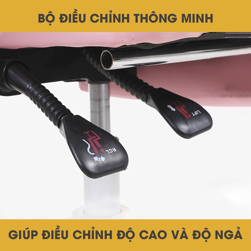 Ghế gaming ⚡ 𝗙𝗥𝗘𝗘 𝗦𝗛𝗜𝗣 ⚡ Ghế chơi game bọc da tựa đầu ngả lưng gác chân