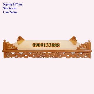 Bàn thờ treo tường gỗ gõ đỏ ngang 107cm