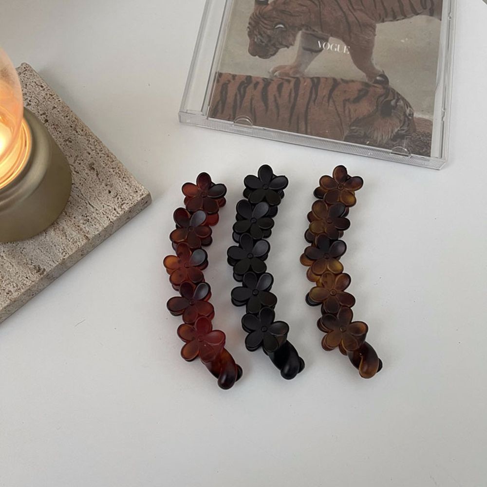 Kẹp tóc hình hoa bằng acrylic nhiều màu sắc thời trang Hàn Quốc phong cách cổ điển cho nữ