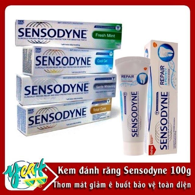 Kem đánh răng sensodyne - giảm ê buốt 24/7