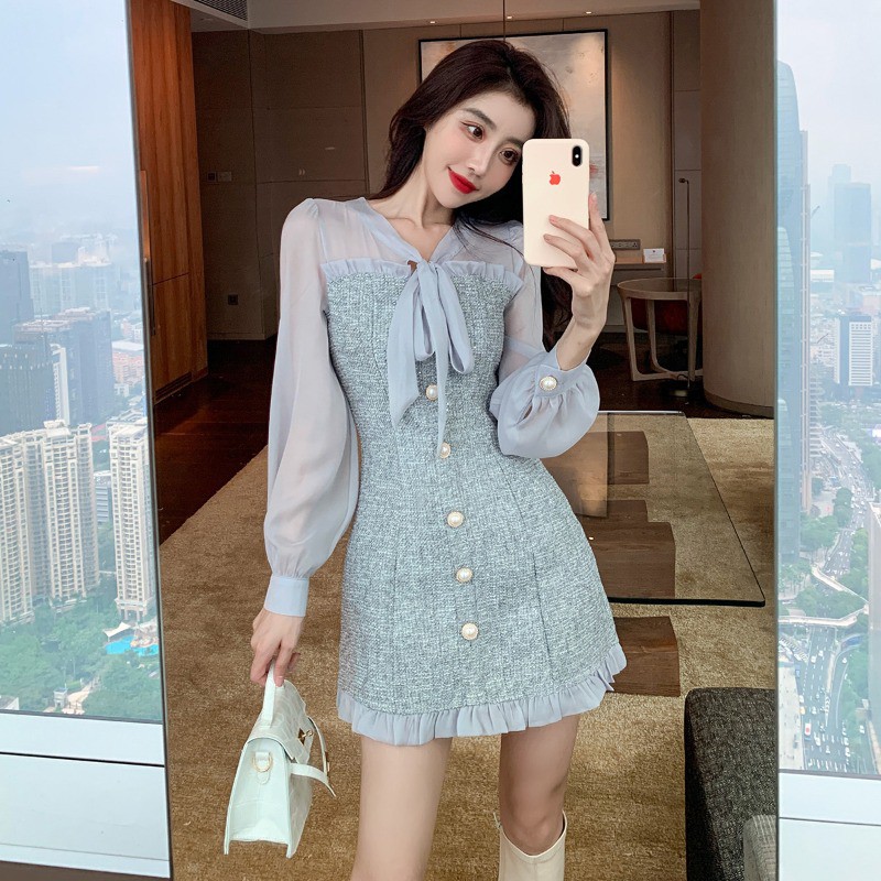 (R495) đầm ulzzang kiểu Pháp cổ điển