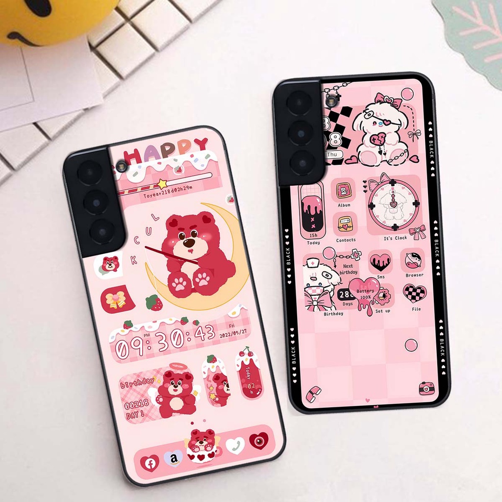 Ốp lưng Samsung S21 / S21 FE / S21 Plus / S21+ hình 3D gấu bear, thỏ cute hình nền đẹp