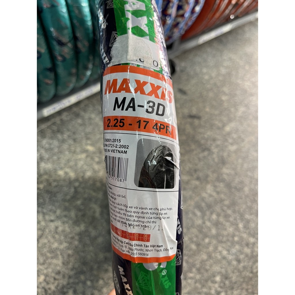 Lốp xe máy Maxxis 2.25-17  ( hình chụp trực tiếp )