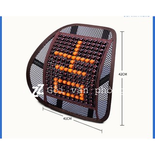ĐỆM LƯNG HẠT GỖ MASSAGE CAO CẤP BTL-01. TẤM LƯỚI TỰA LƯNG