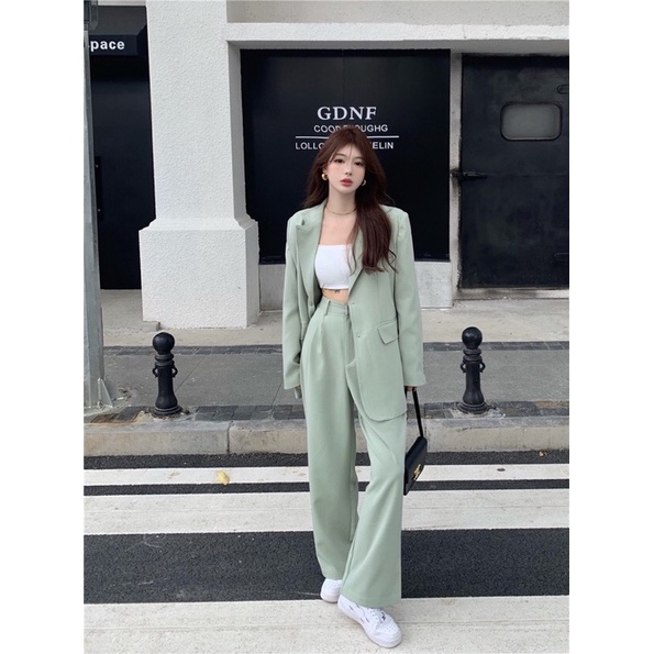 TKLIHN Set bộ VEST áo khoác BLAZER dài tay Ulzzang thanh lịch hot FASHIONITA 2021