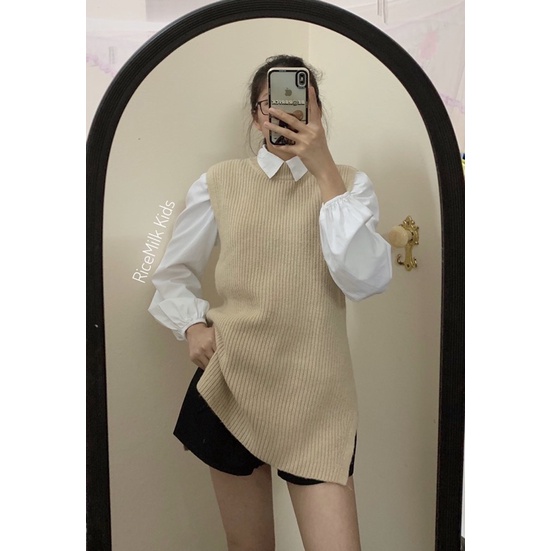 [Mã 2611THTRANG100K hoàn 10% xu đơn 99K] Áo gile len nữ dáng dài hm xuất dư xịn cho nữ 2 màu | BigBuy360 - bigbuy360.vn