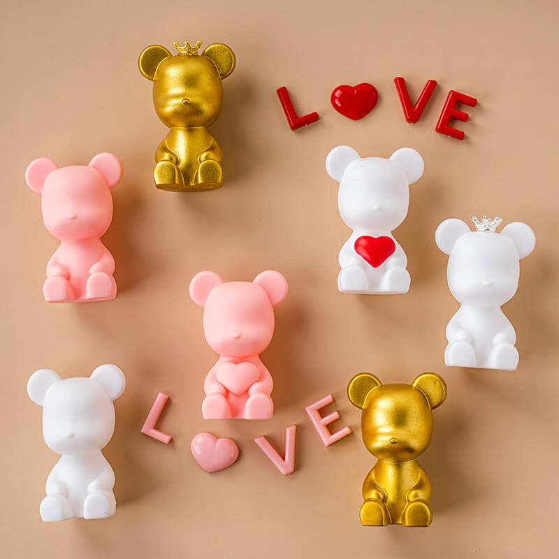 Phụ Kiện Trang Trí Bánh Kem Hình Gấu Hoạt Hình Dễ Thương