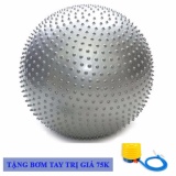 Bóng tập yoga có gai Gymball cao cấp 75cm + Tặng bơm tay