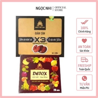 Giảm Cân Đông Y Mộc Linh X3 – 30viên/1hộp Tặng 20viên detox ban đêm mẫu mới [Chính Hãng 100%]