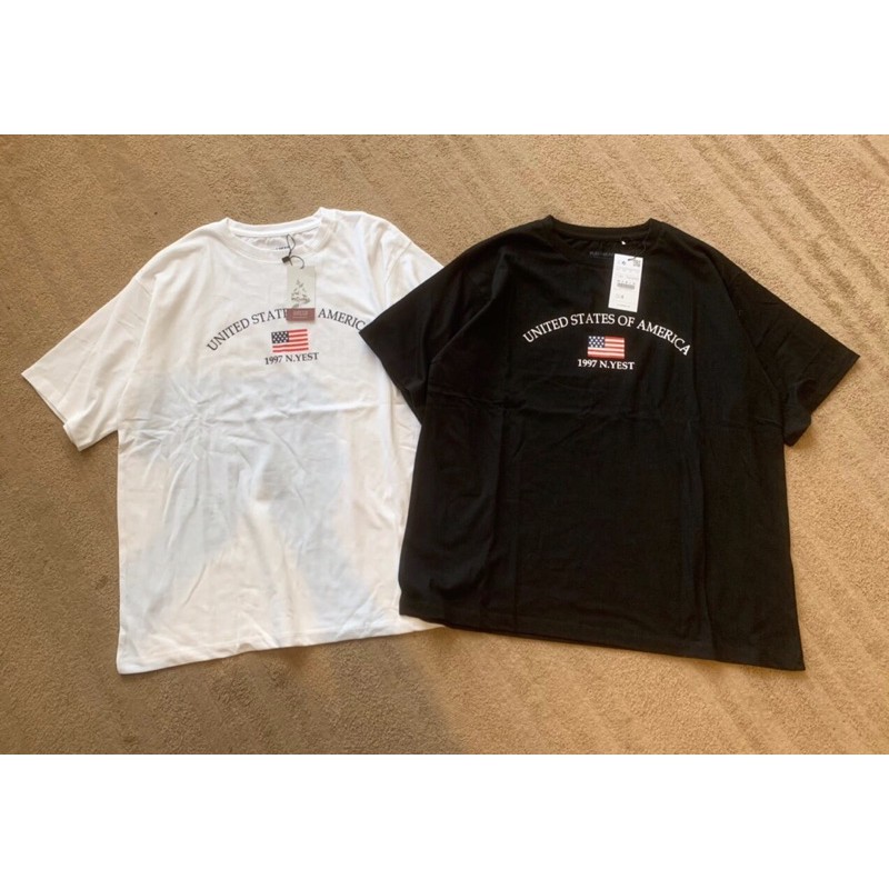 ÁO THUN UNISEX THÊU TRẮNG ĐEN