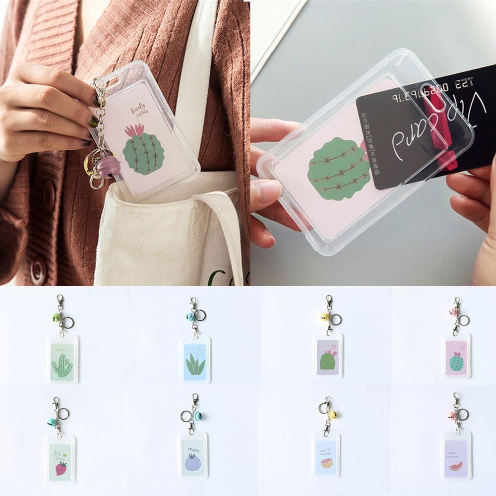 Ví Đựng Thẻ Có Móc Khóa Hình Cây Xương Rồng Dễ Thương Ốp
