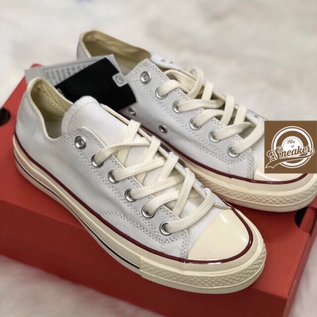 Sale Giầy thể thao Vans trắng viền đỏ thời trang nam nữ dạo phố 2020 👡Tốt nhất NEW