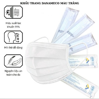 [Hỏa Tốc Q10] Khẩu Trang Y Tế DANAMECO - 3 lớp (tiệt trùng từng cái)