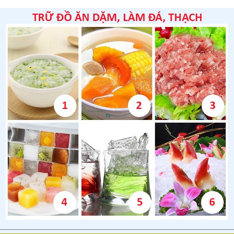 Khay Đựng Đồ Ăn Dặm Cho Bé Trữ Đông Chia Thức Ăn Có Nắp An Toàn Vệ Sinh Khay Làm Đá Silicon Thạch Rau Câu Dễ Lấy Viên