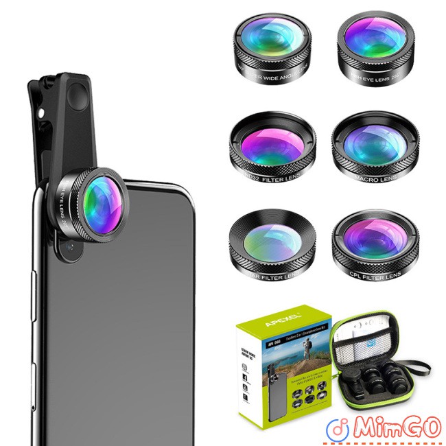 Starlight Set Universal External Mobile Phone Lens Angle Polarized Extended Fisheye 6-in-1 Macro Wide