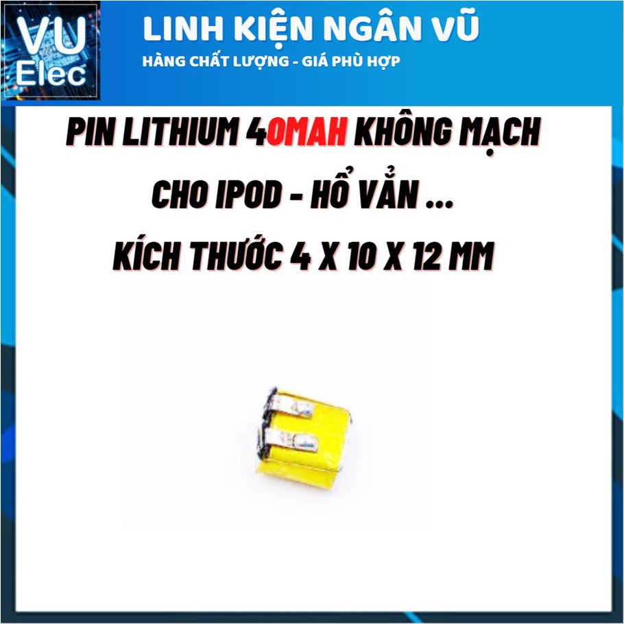 Pin chuyên tai nghe 3.7V 30-40-50-53 mAh (Lithium Polyme) cho tai nghe Bluetooth hổ vằn - ipod